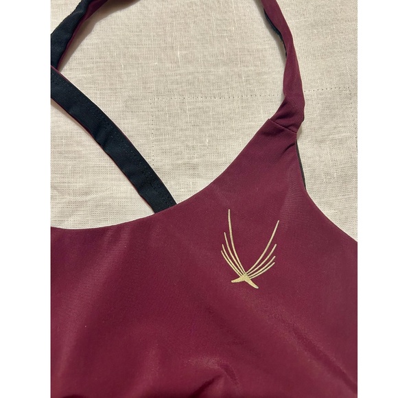 Lucas Hugh Plum Cross Back Sports Bra-Size: S - Picture 4 of 4